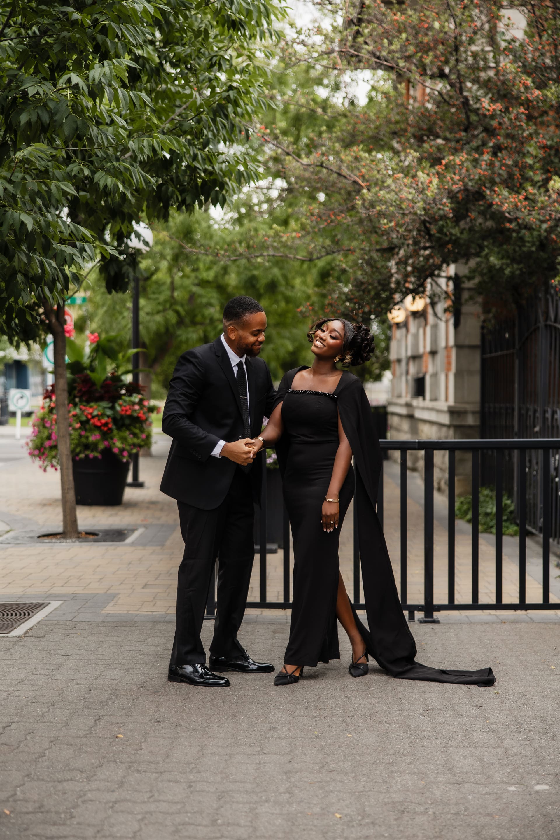 The couple in the courtyard